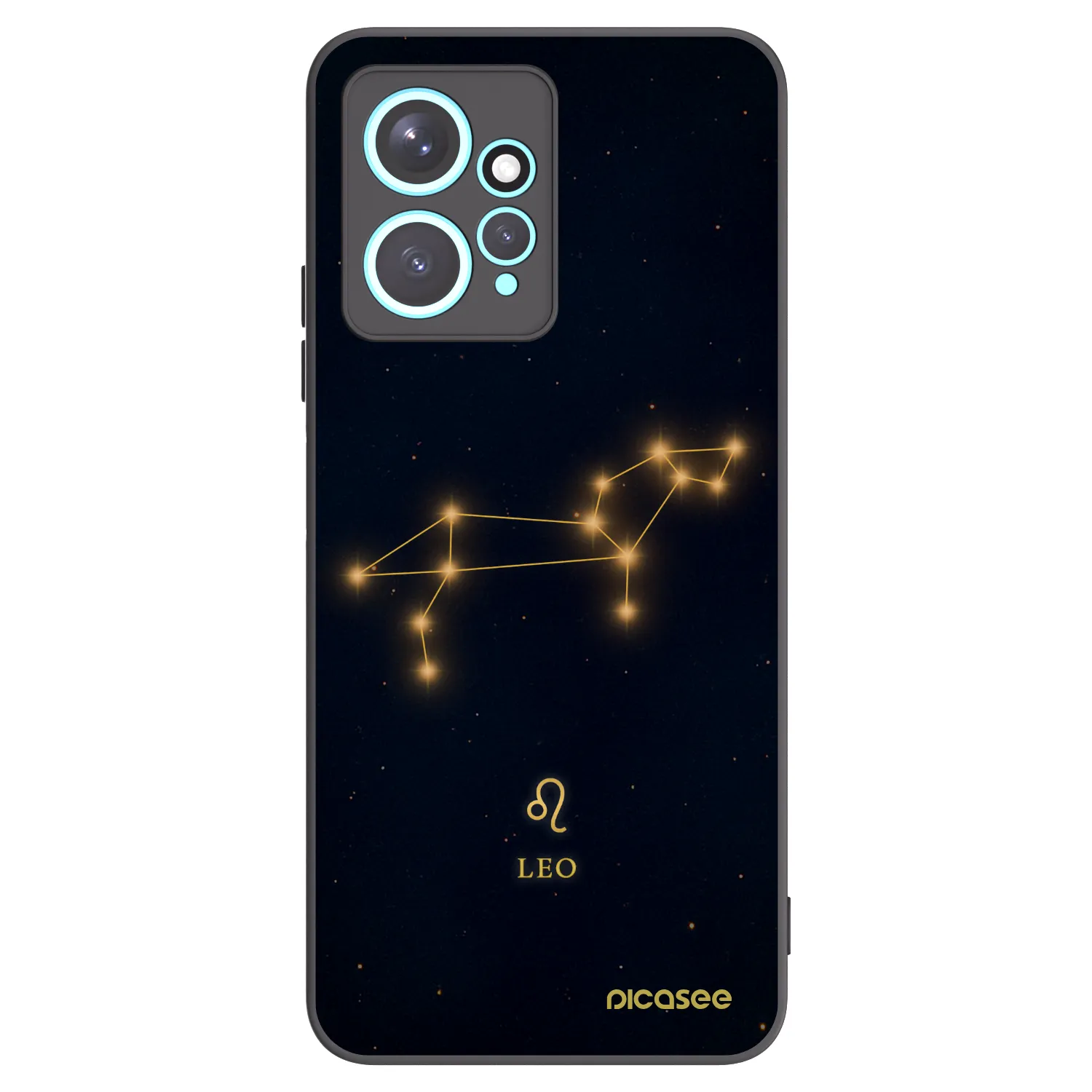 Picasee silikonowe czarne etui na Xiaomi Redmi Note 12 4G - LEO