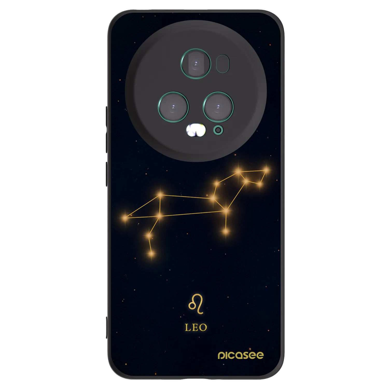Picasee silikonowe czarne etui na Honor Magic5 Pro - LEO
