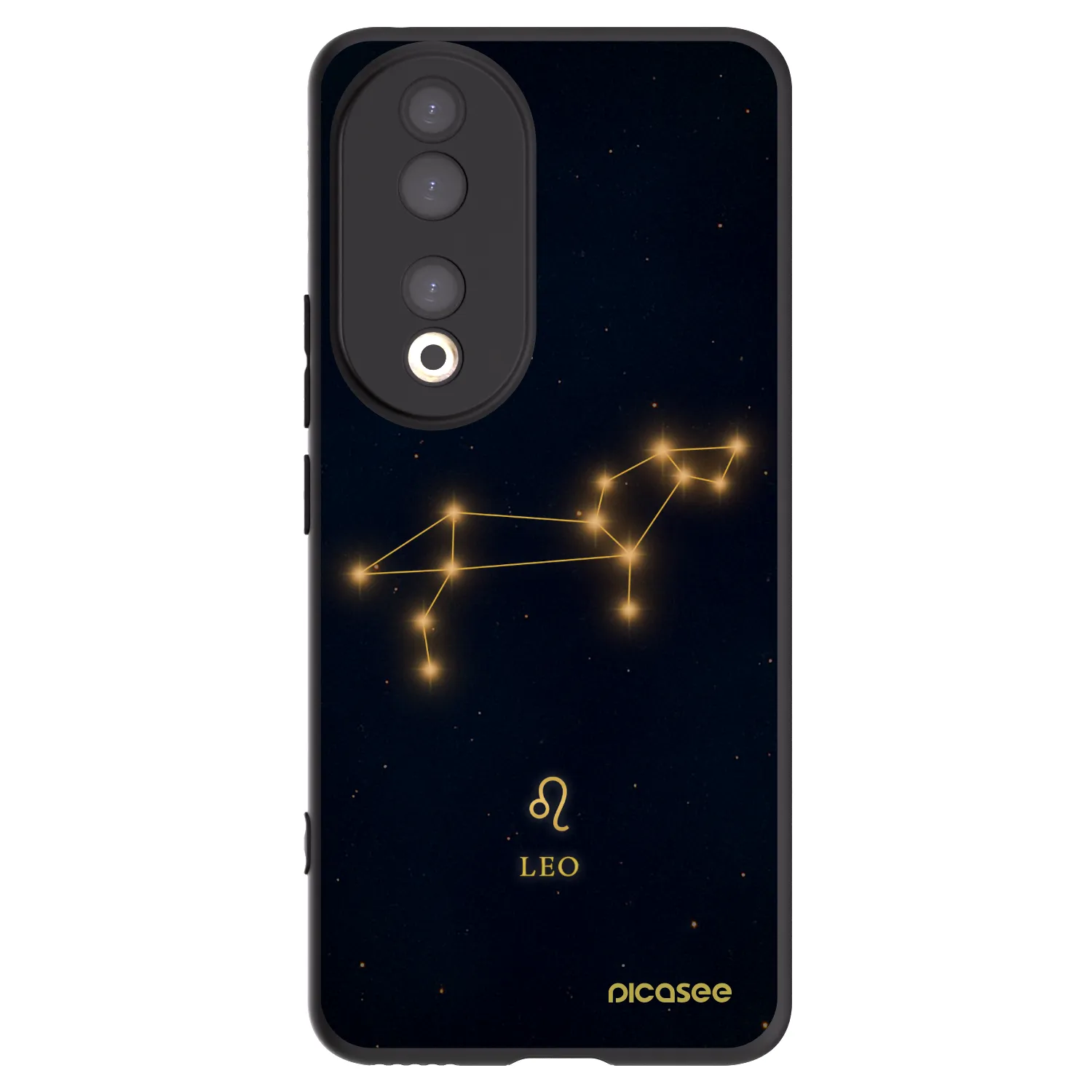 Picasee silikonowe czarne etui na Honor 90 5G - LEO