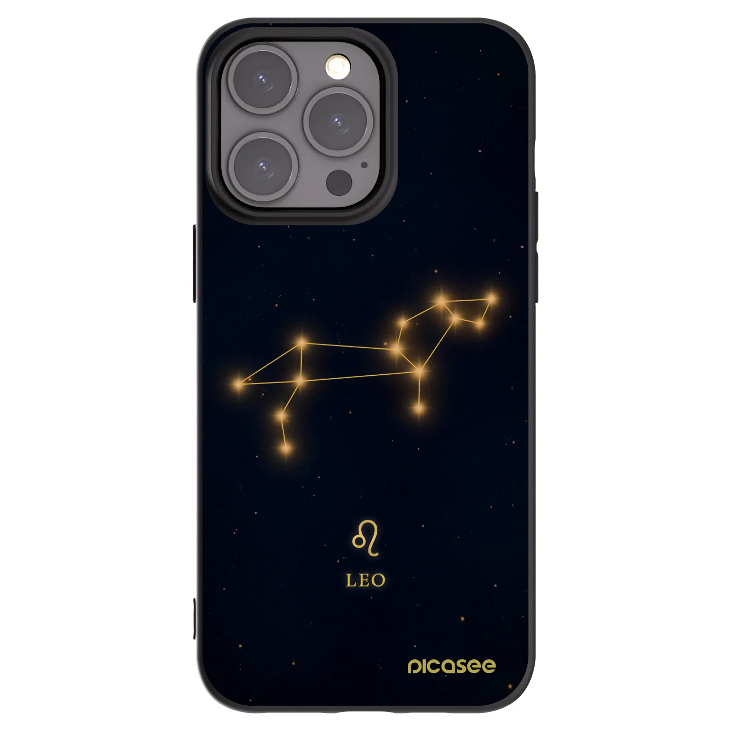 Picasee silikonowe czarne etui na Apple iPhone 15 Pro Max - LEO