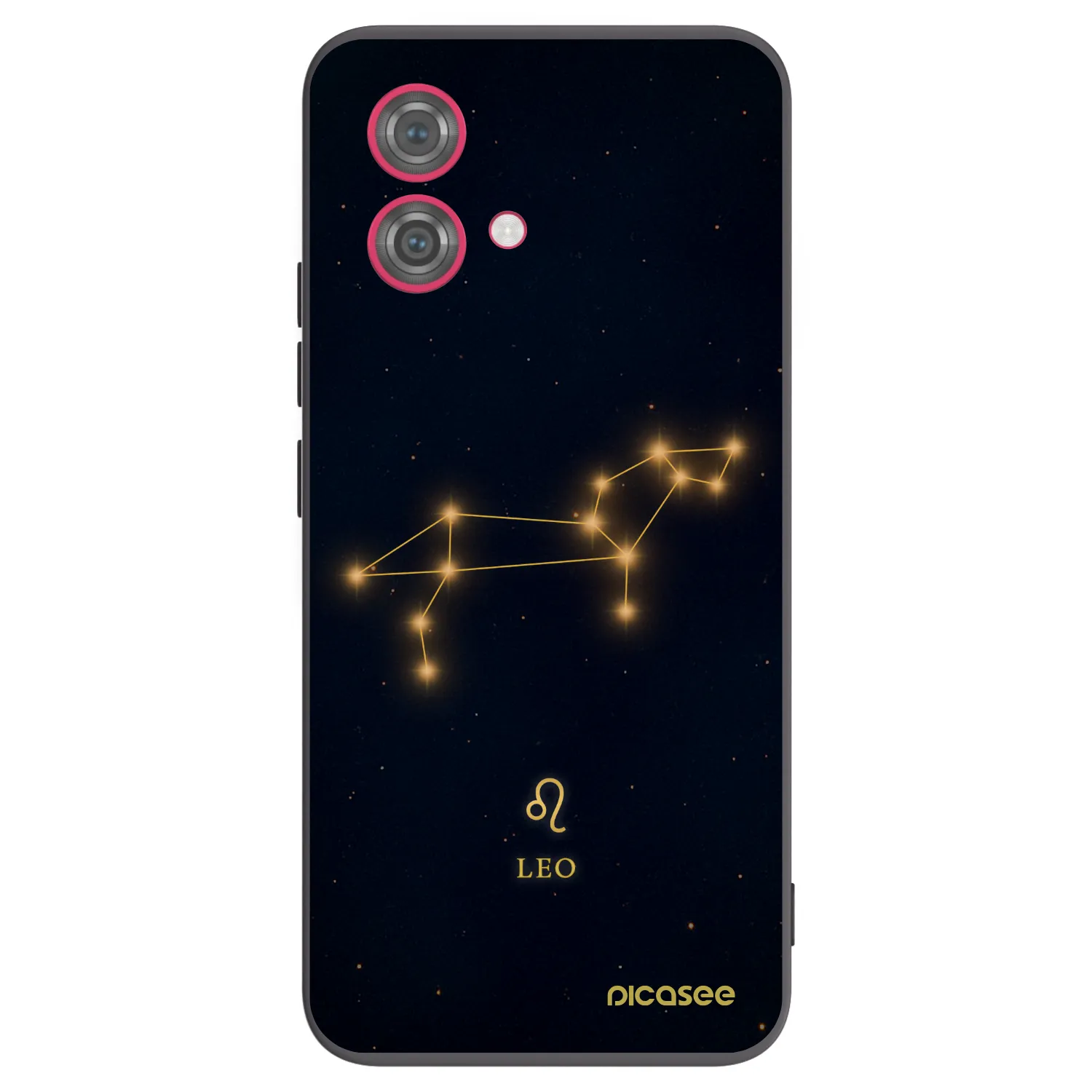 Picasee silikonowe czarne etui na Motorola Moto G84 5G - LEO