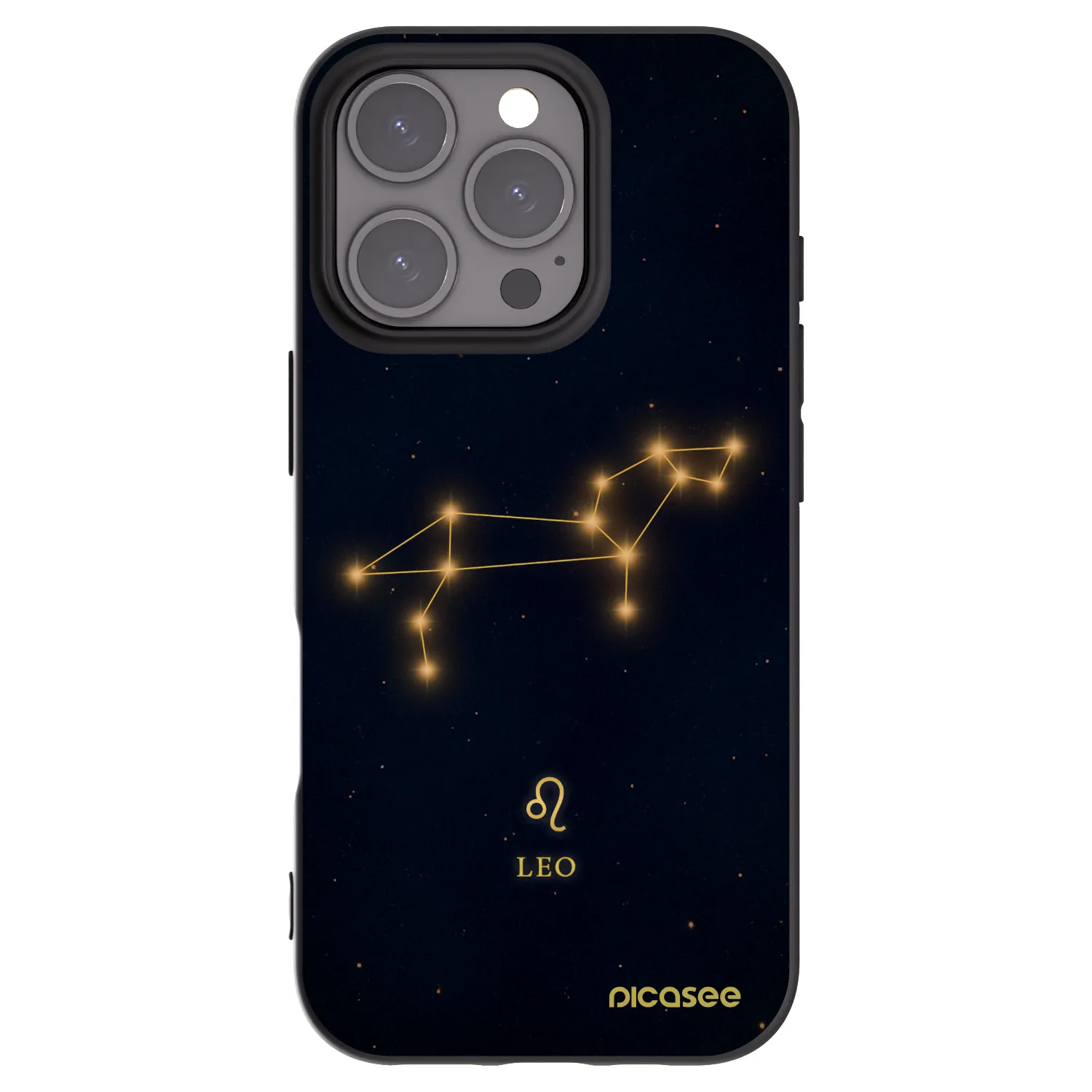 Picasee silikonowe czarne etui na Apple iPhone 16 Pro - LEO