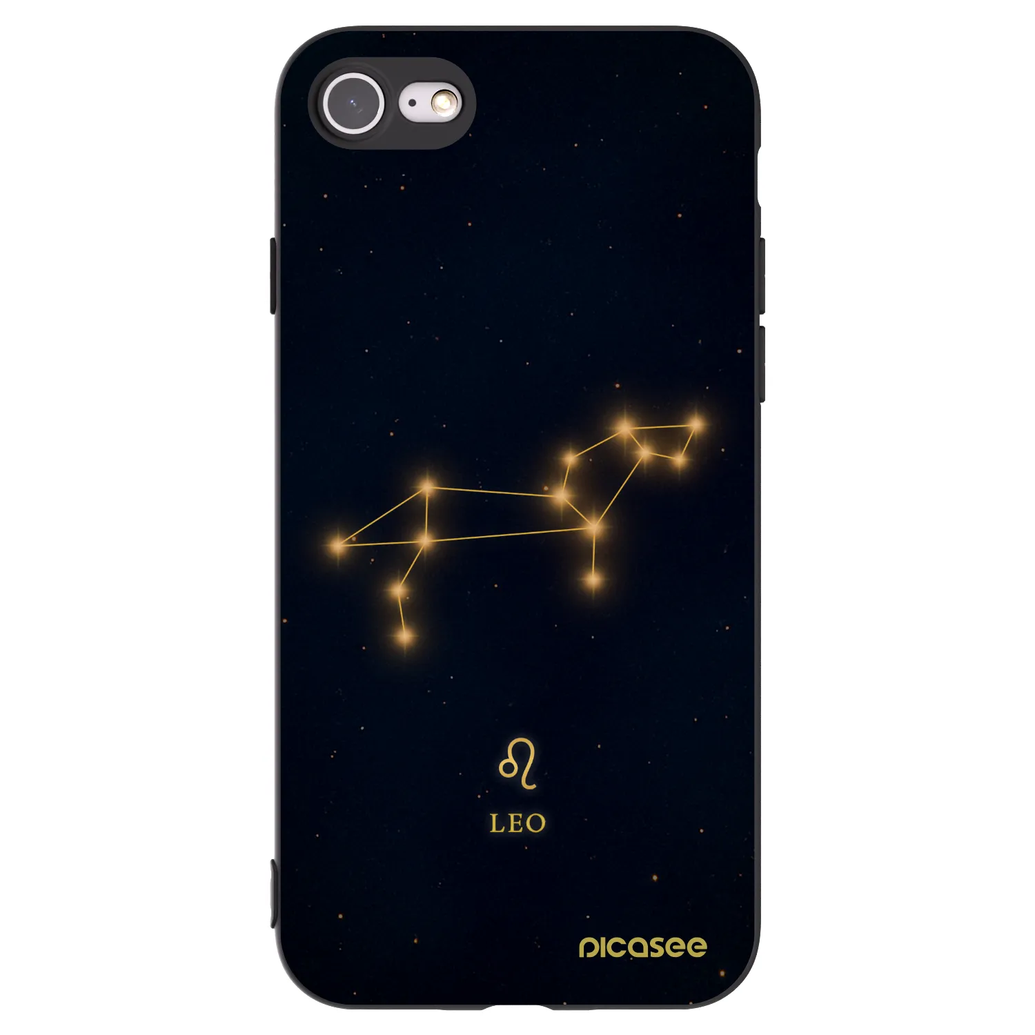 Picasee silikonowe czarne etui na Apple iPhone 8 - LEO