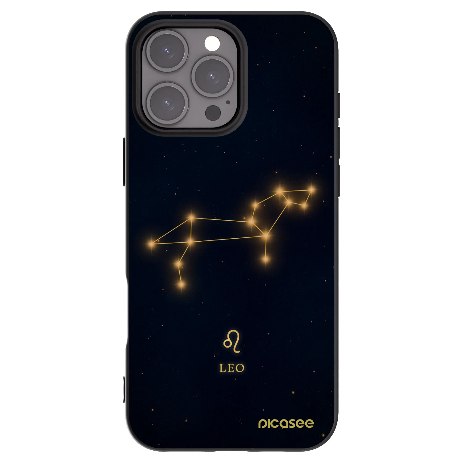 Picasee silikonowe czarne etui na Apple iPhone 16 Pro Max - LEO