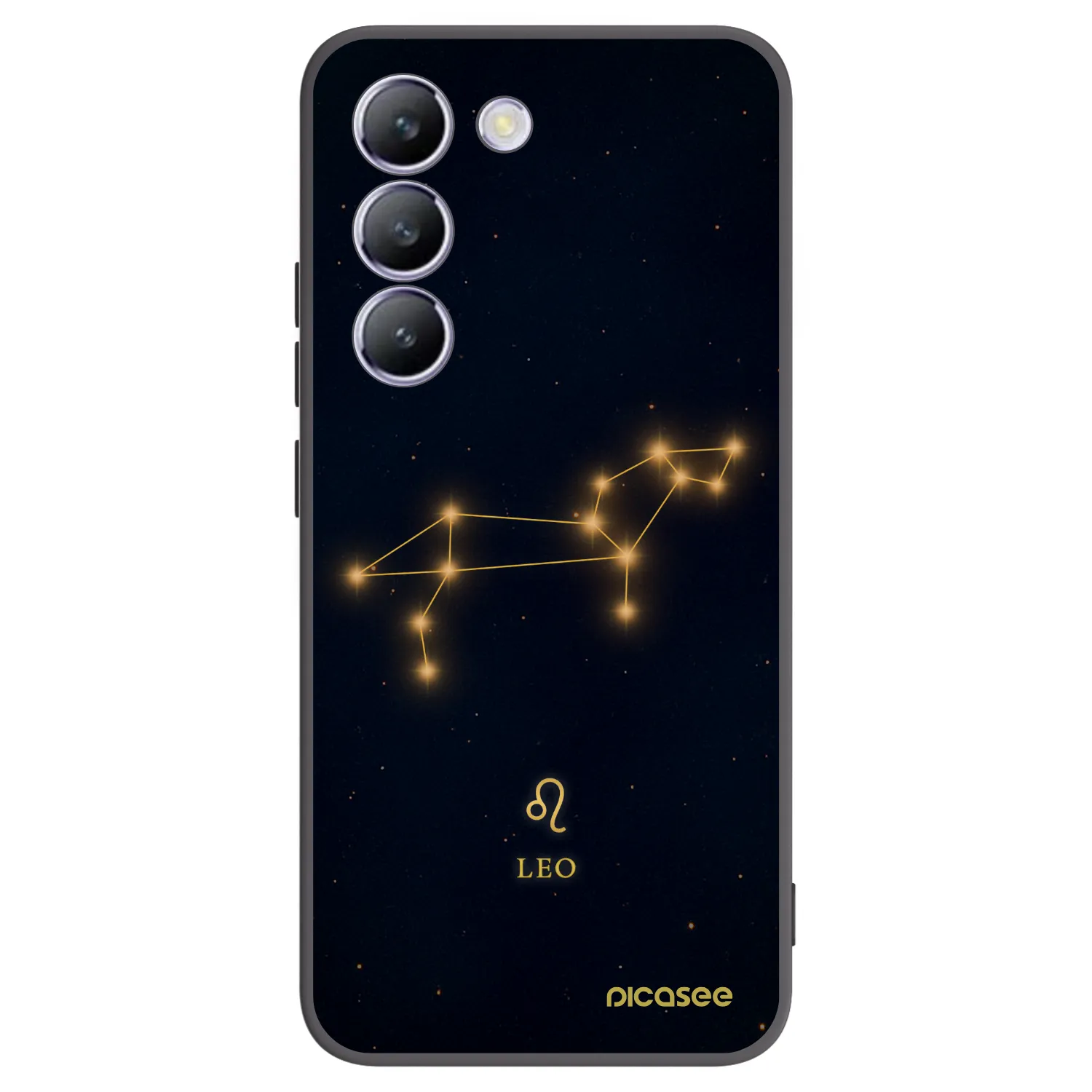 Picasee silikonowe czarne etui na Vivo V40 SE 5G - LEO