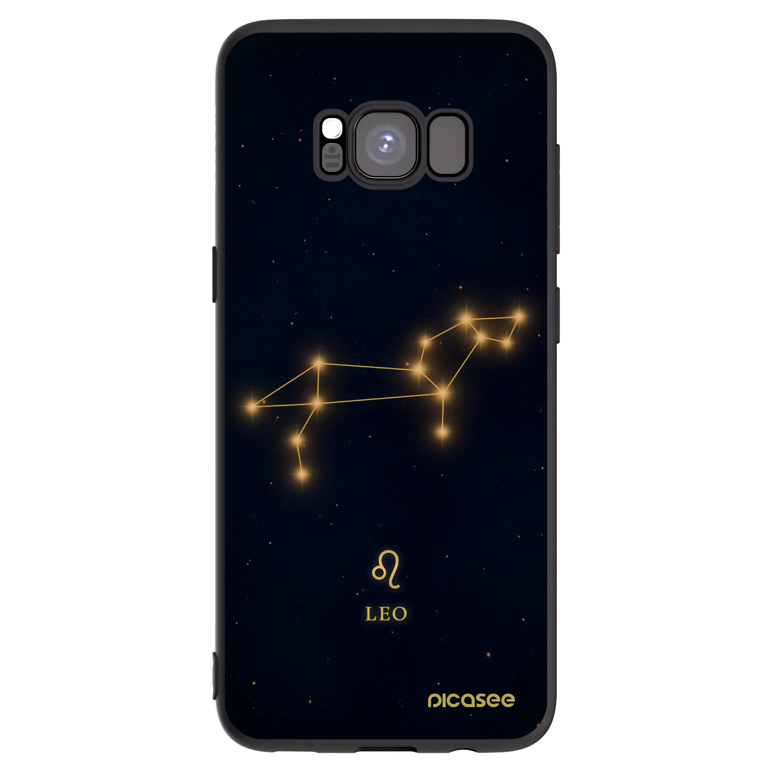 Picasee silikonowe czarne etui na Samsung Galaxy S8 G950F - LEO