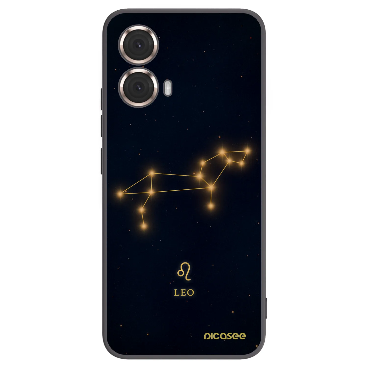 Picasee silikonowe czarne etui na Motorola Moto G85 - LEO