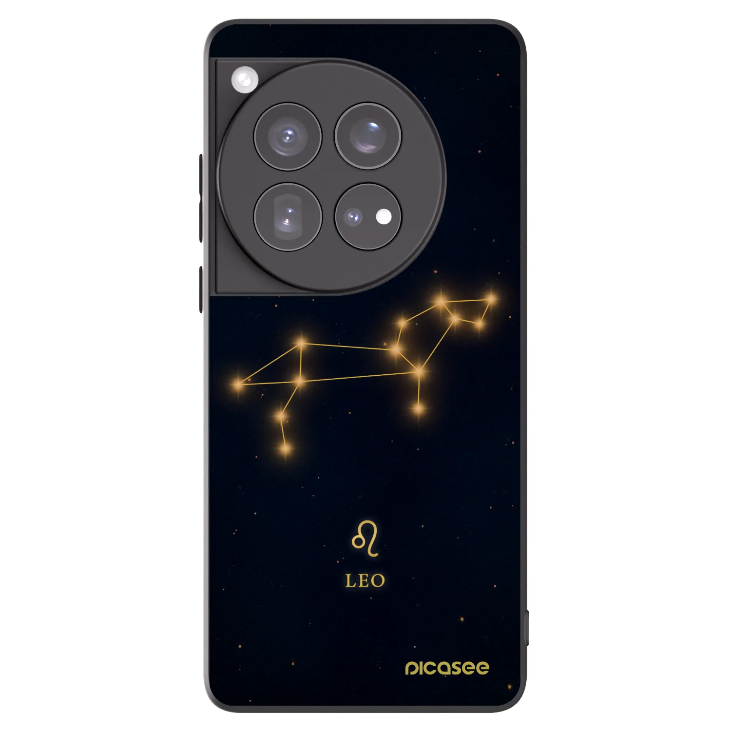 Picasee silikonowe czarne etui na OnePlus 12 5G - LEO