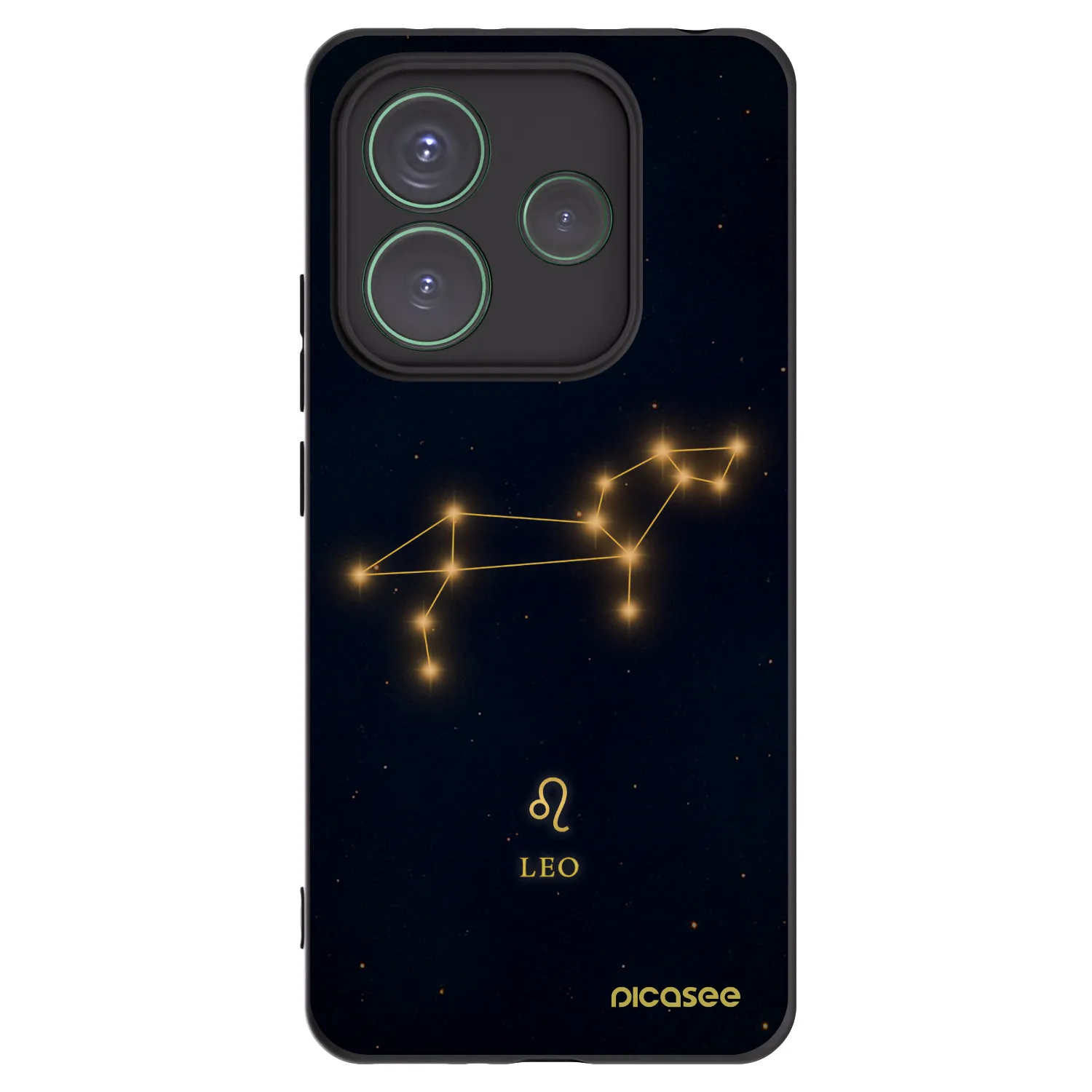 Picasee silikonowe czarne etui na Xiaomi Redmi Note 14 5G - LEO