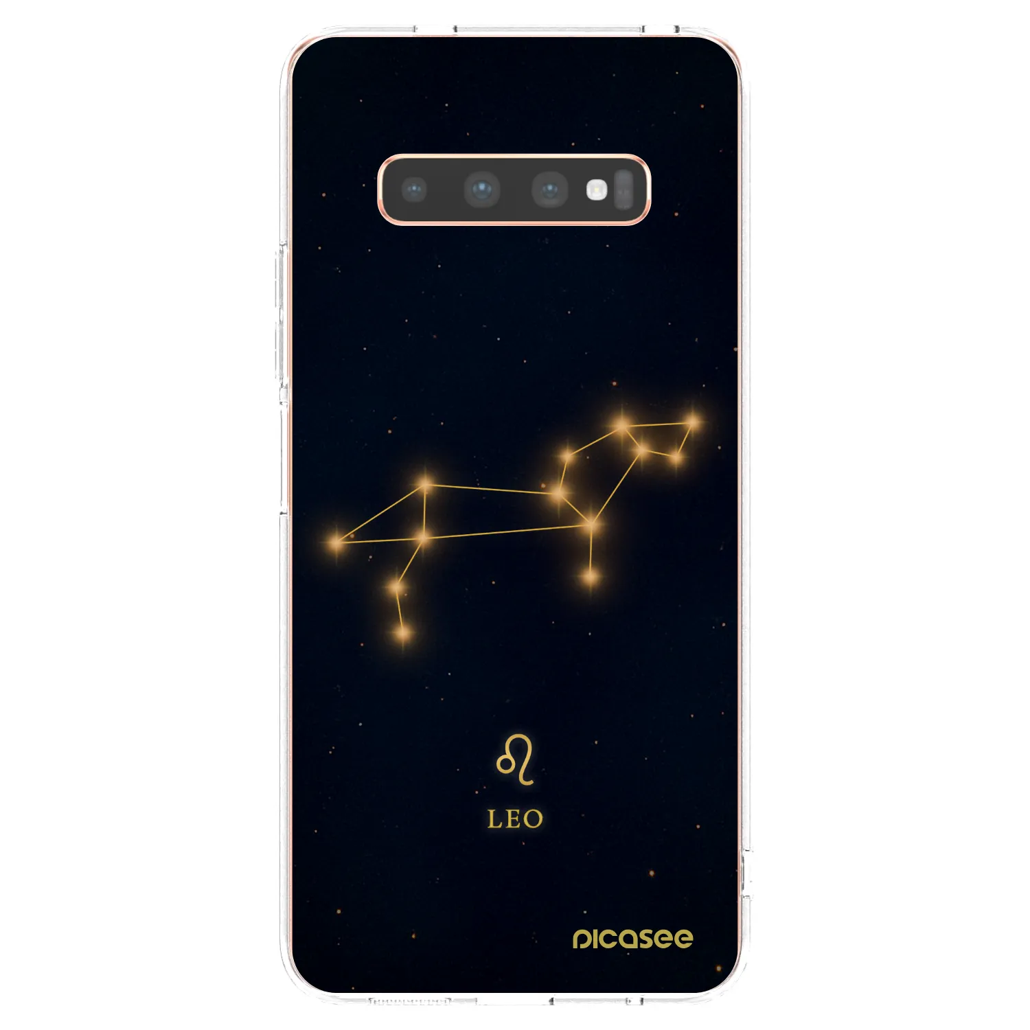 Picasee silikonowe przeźroczyste etui na Samsung Galaxy S10 Plus G975 - LEO