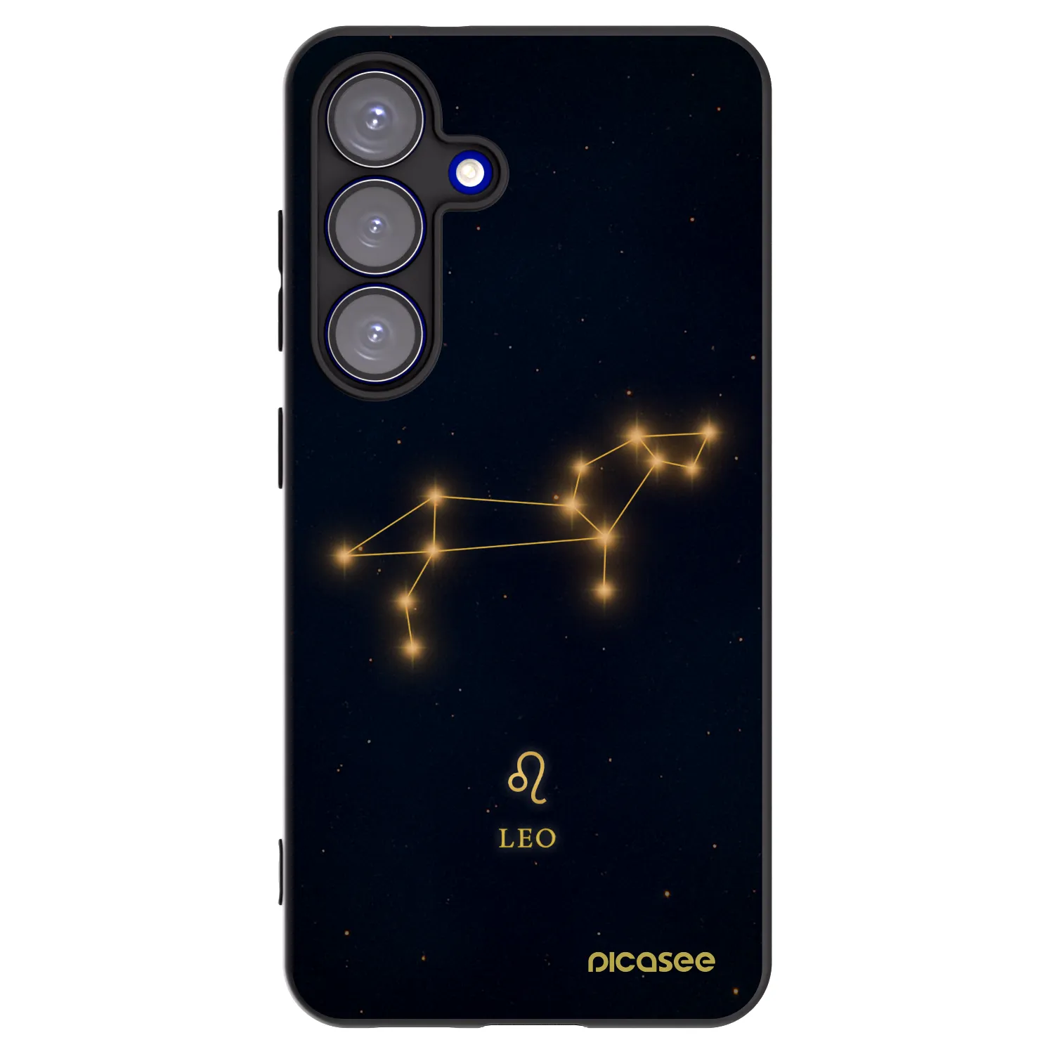 Picasee silikonowe czarne etui na Samsung Galaxy S25 5G - LEO