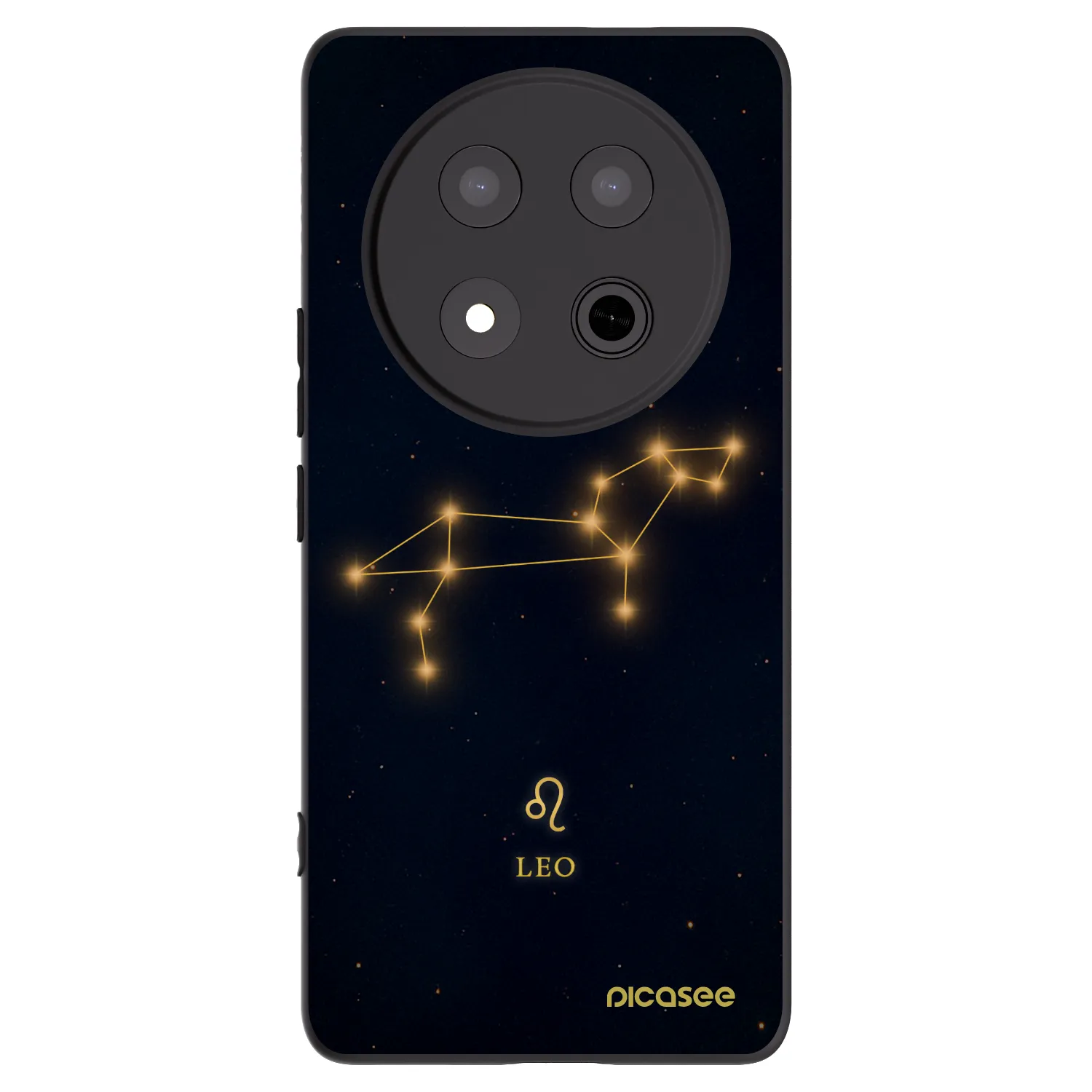 Picasee silikonowe czarne etui na Honor Magic7 Lite 5G - LEO