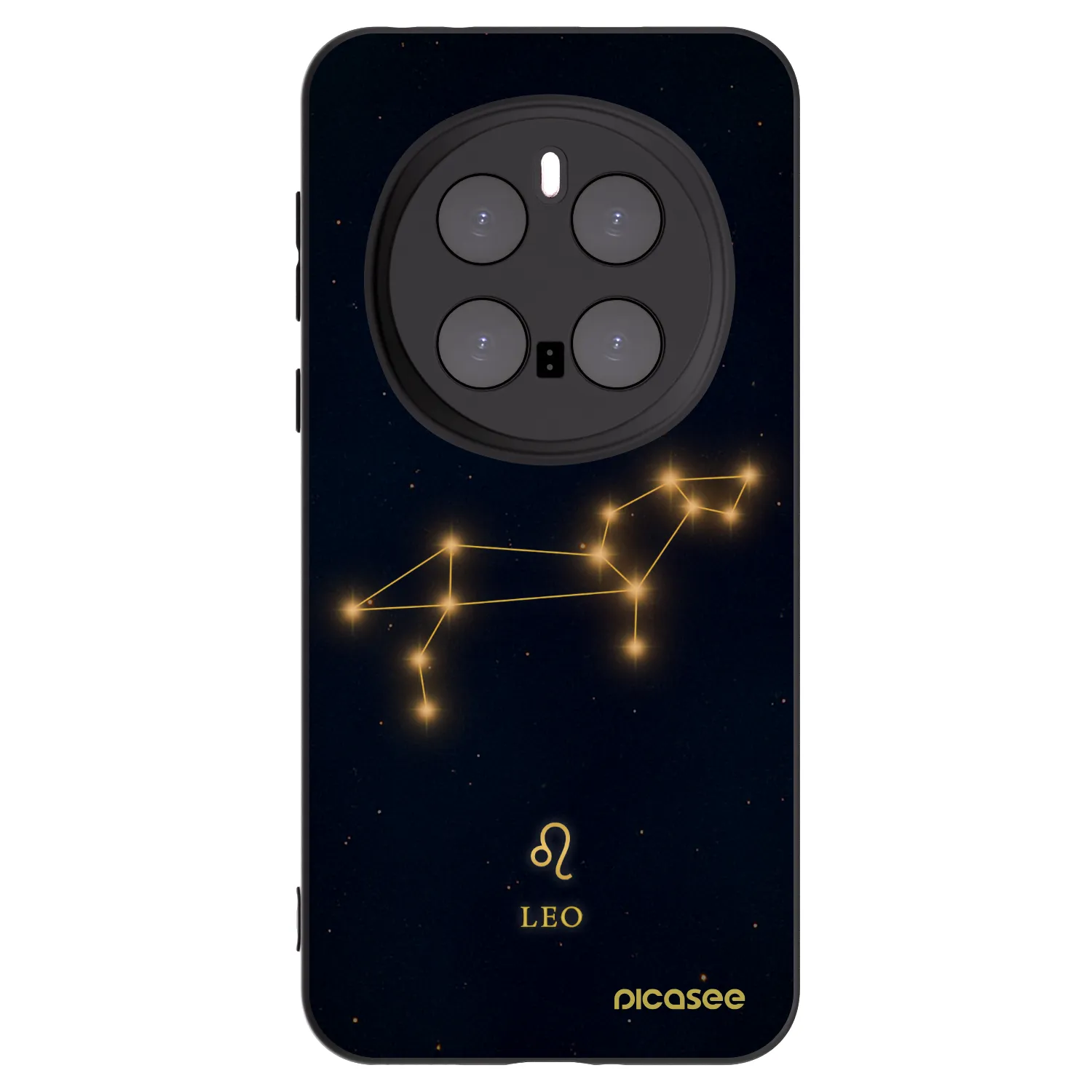 Picasee silikonowe czarne etui na Honor Magic7 Pro 5G - LEO