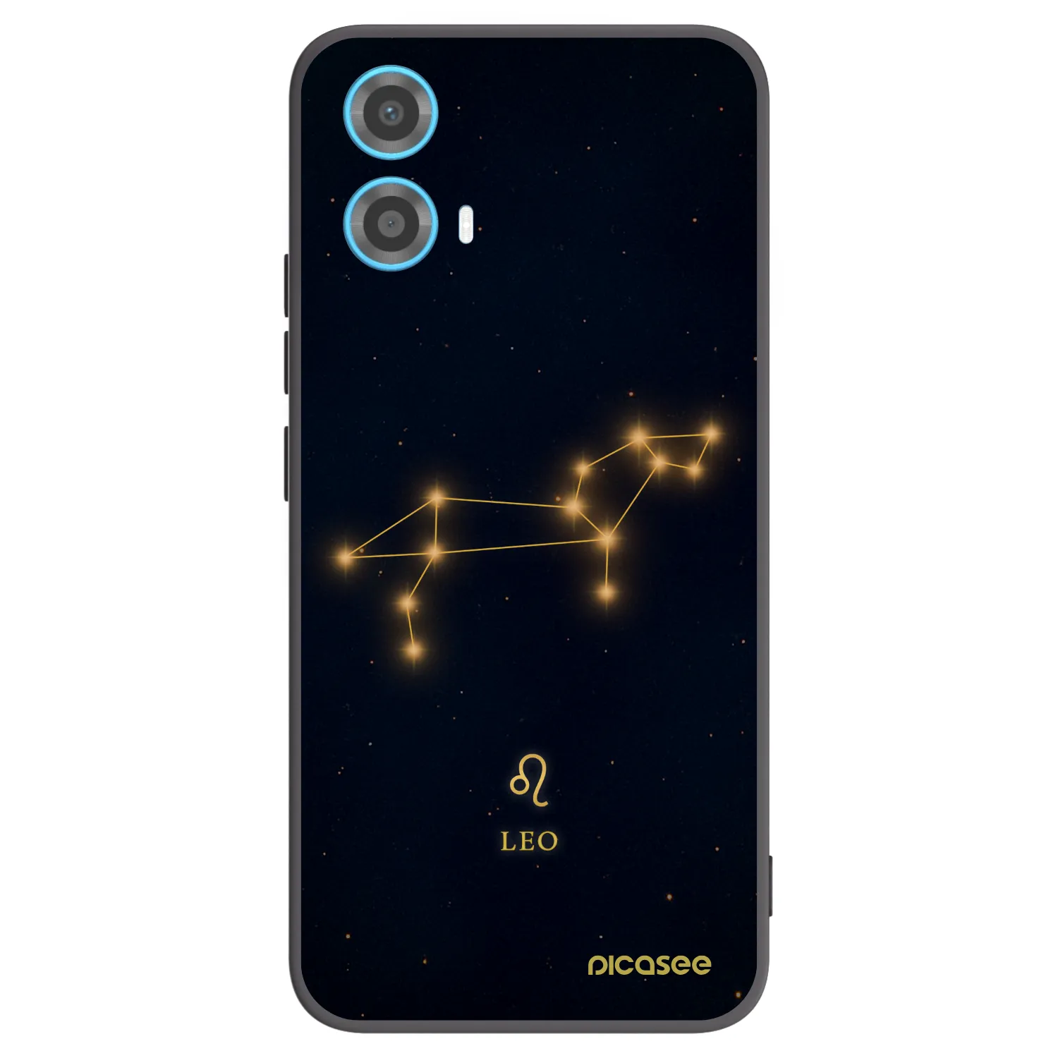 Picasee silikonowe czarne etui na Motorola Moto G34 5G - LEO