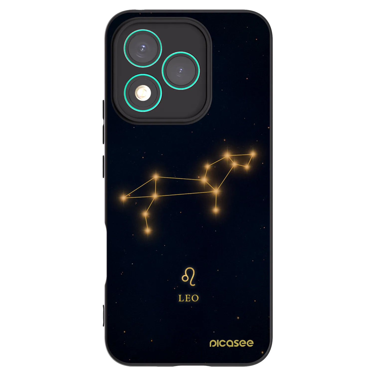 Picasee silikonowe czarne etui na Honor 400 Lite 5G - LEO