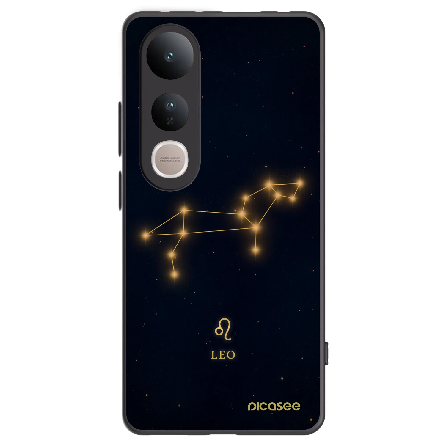 Picasee silikonowe czarne etui na Vivo V50 Lite 5G - LEO