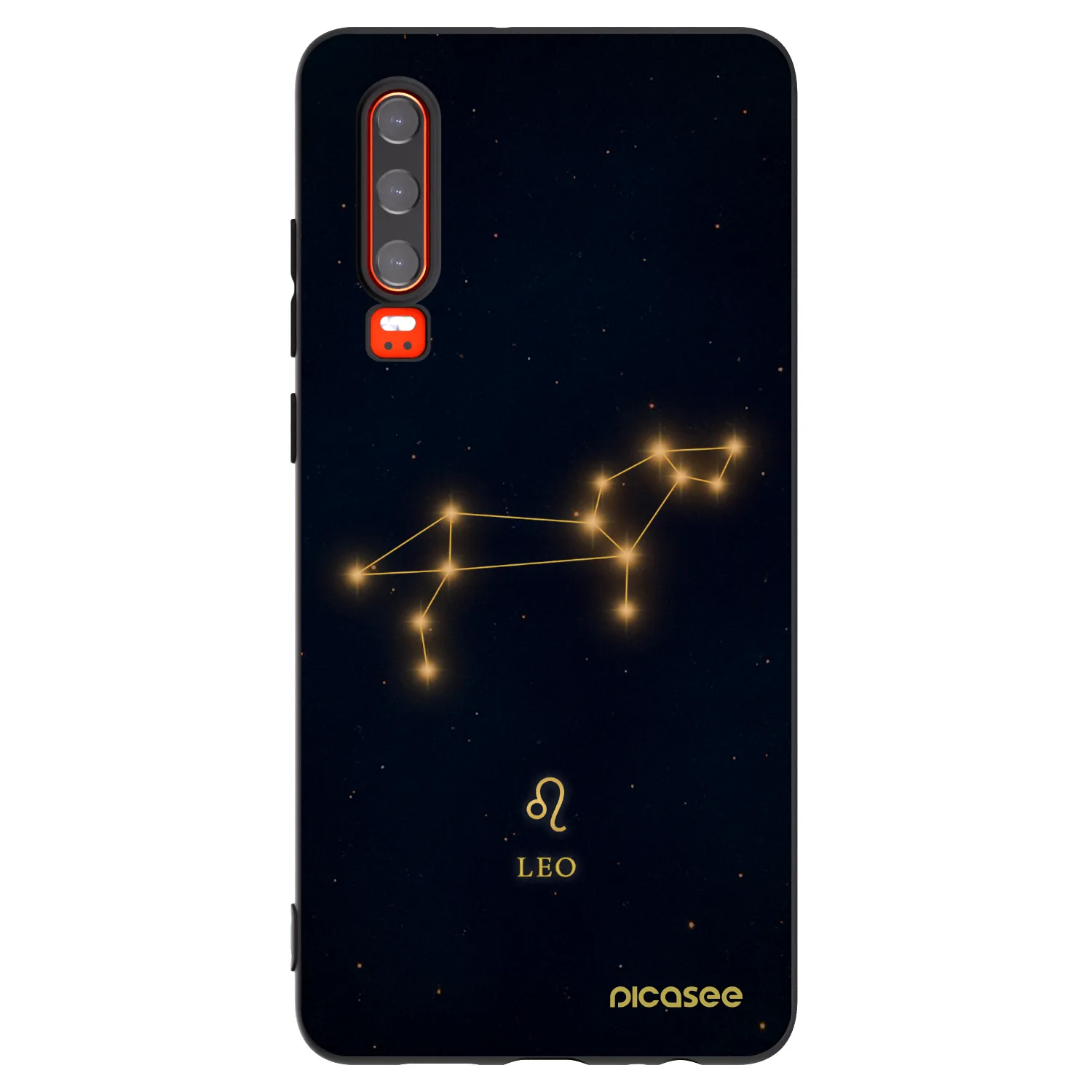 Picasee silikonowe czarne etui na Huawei P30 - LEO