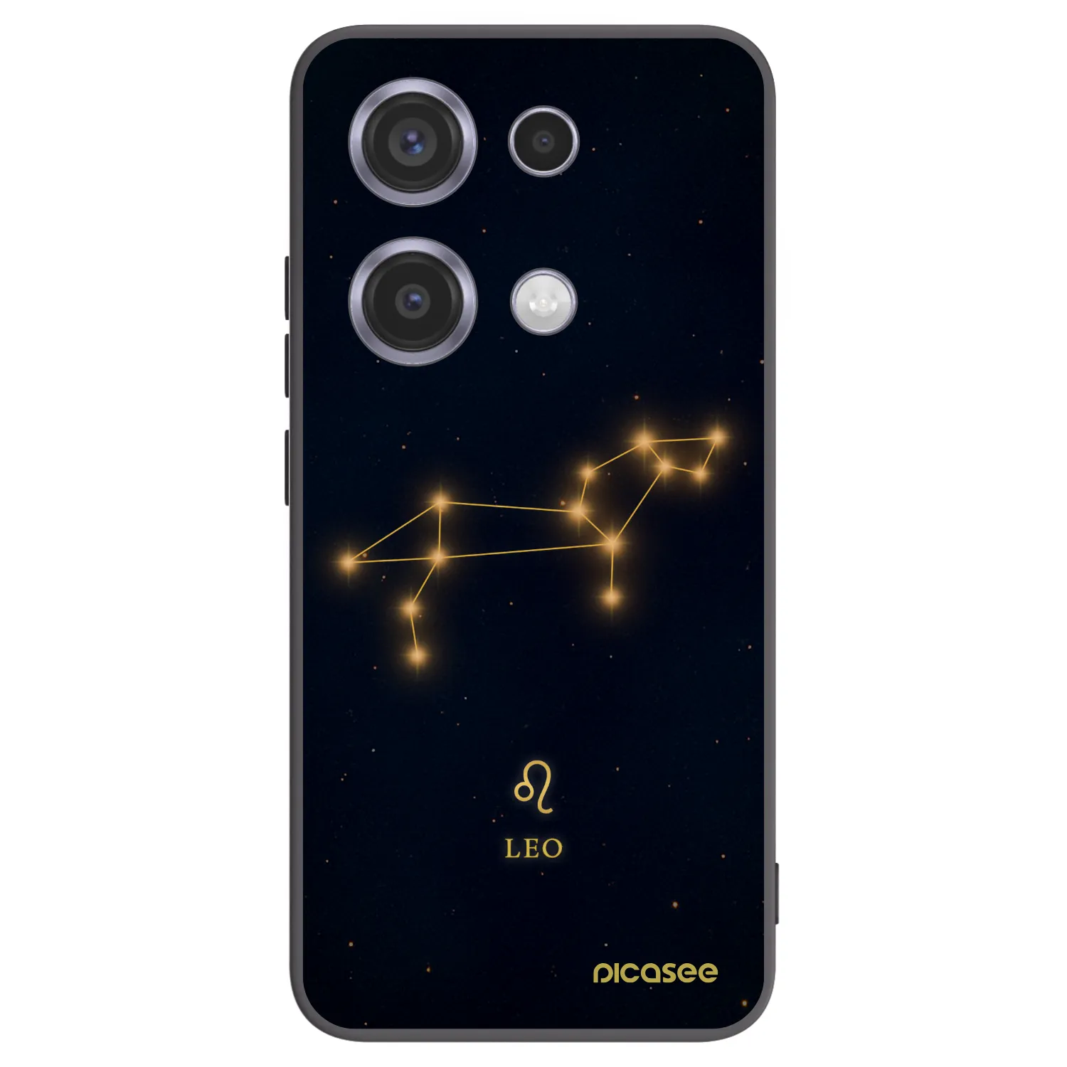 Picasee silikonowe czarne etui na Xiaomi Redmi Note 14S - LEO