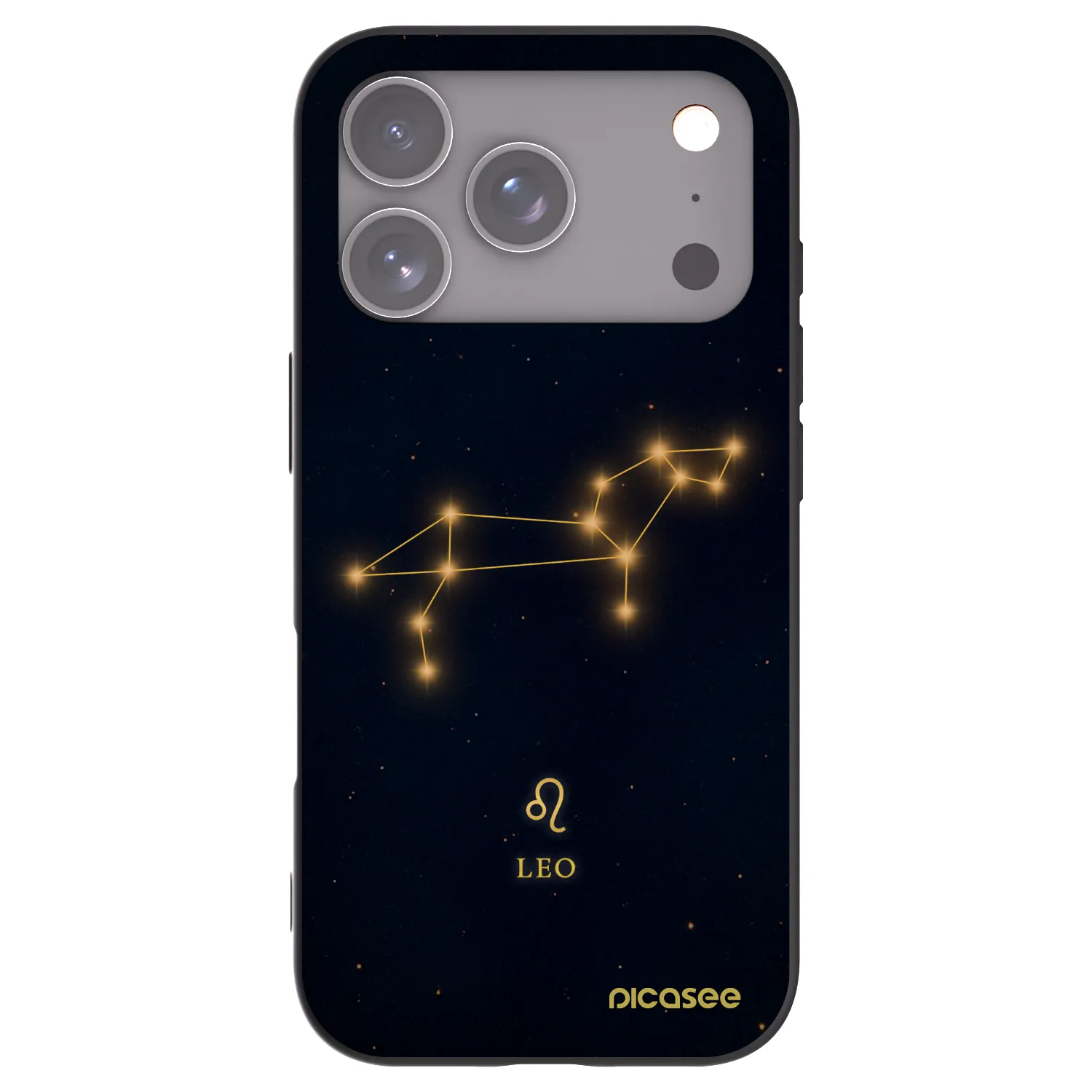 Picasee silikonowe czarne etui na Apple iPhone 17 Pro - LEO