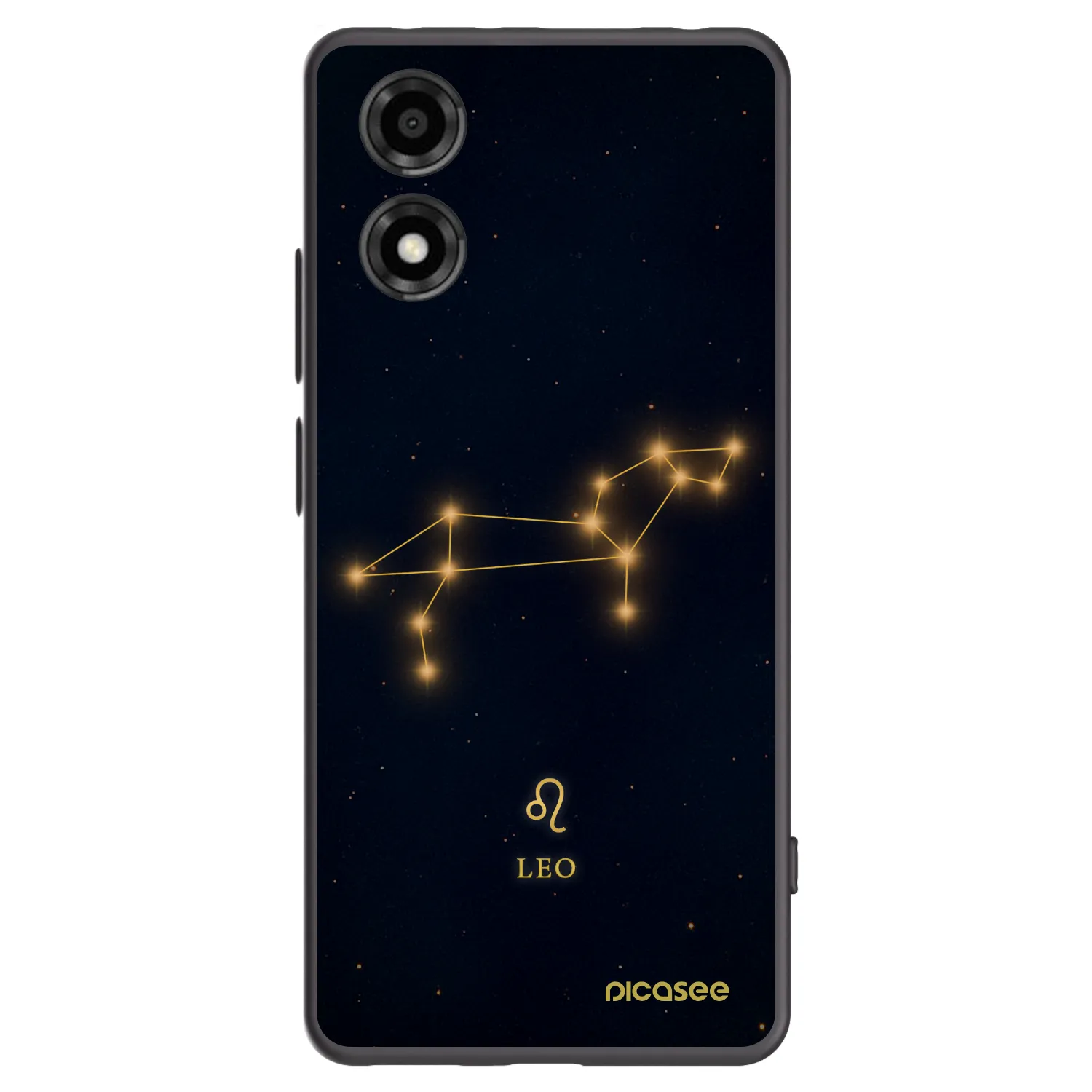 Picasee silikonowe czarne etui na Motorola Moto E14 - LEO