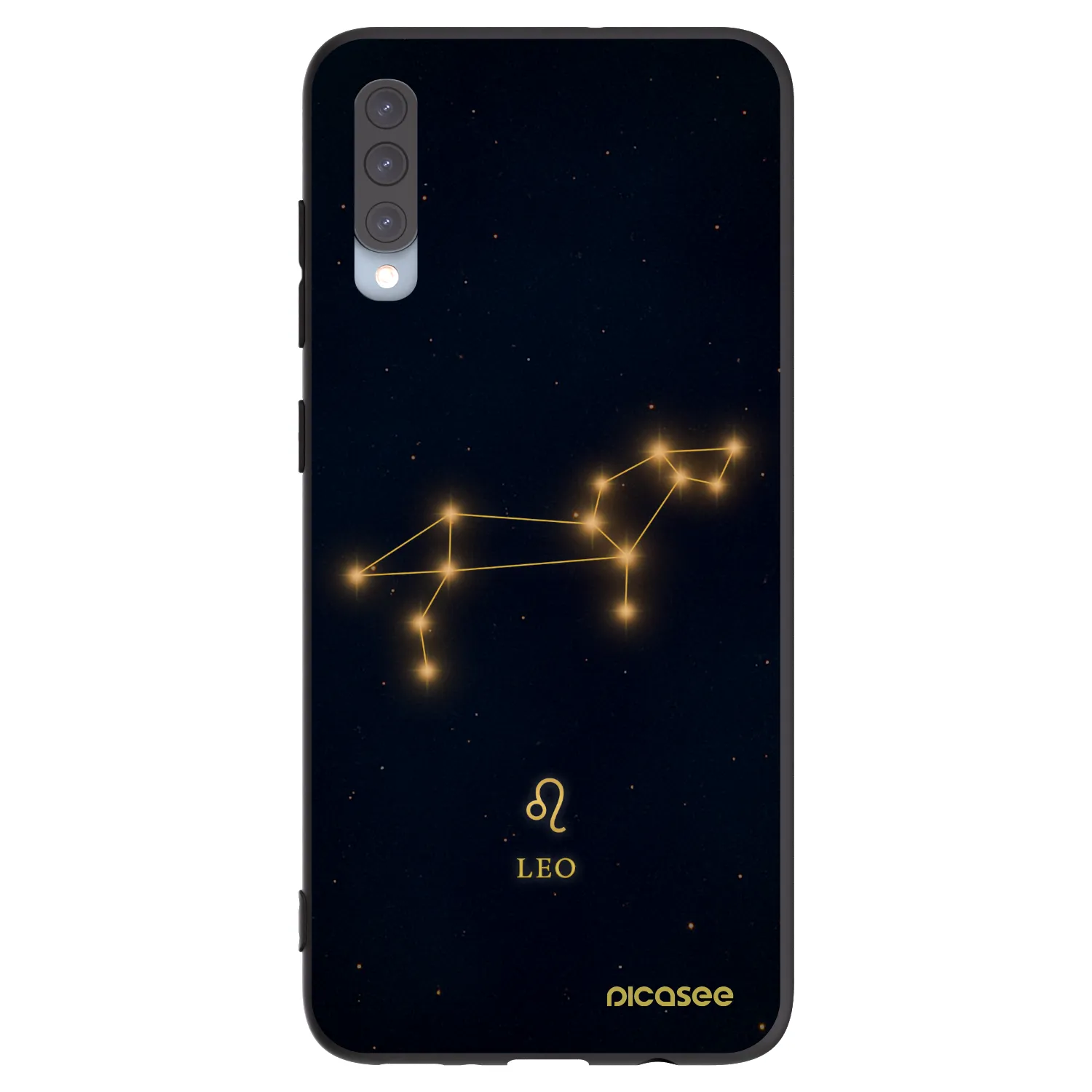 Picasee silikonowe czarne etui na Samsung Galaxy A70 A705F - LEO