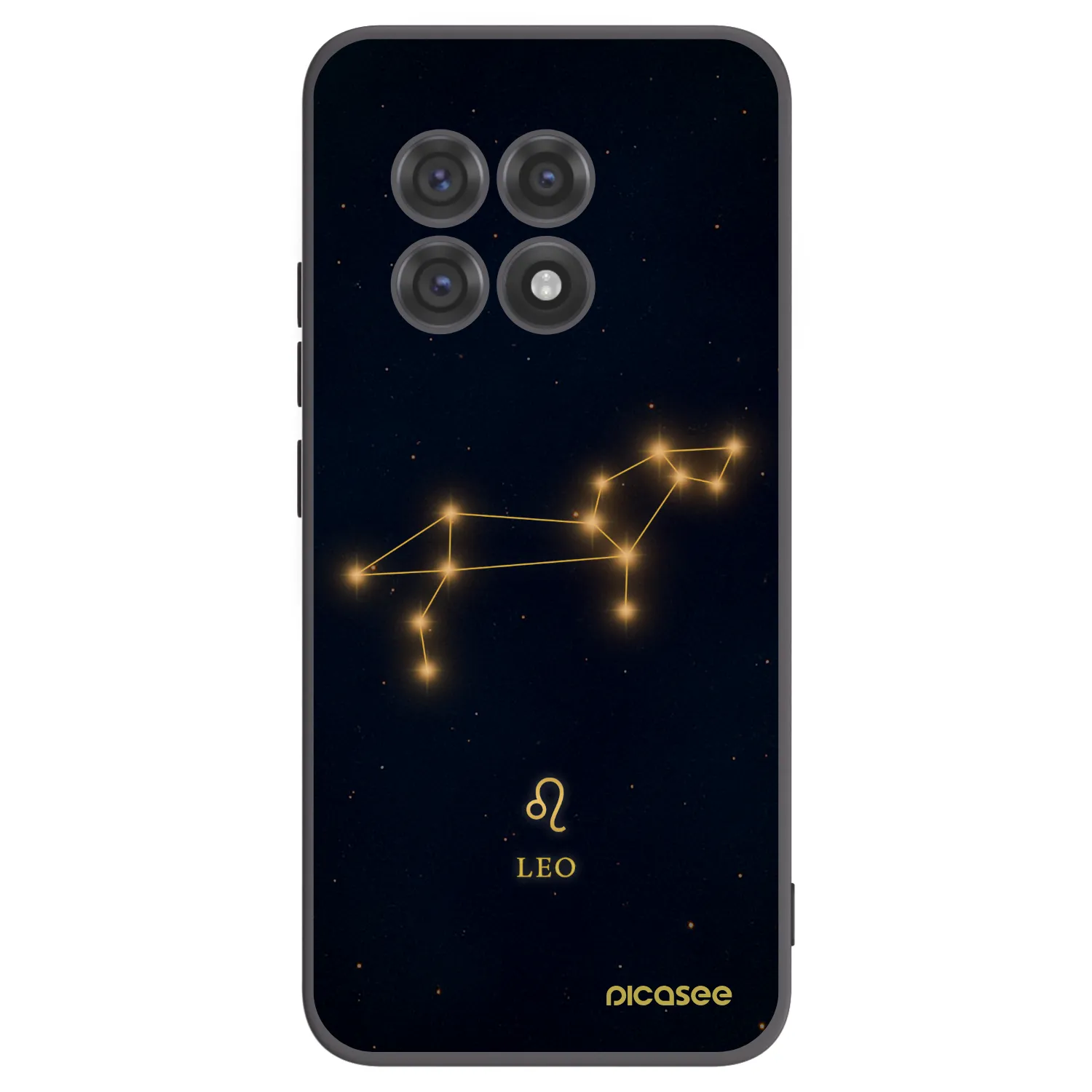 Picasee silikonowe czarne etui na OnePlus 13R 5G - LEO