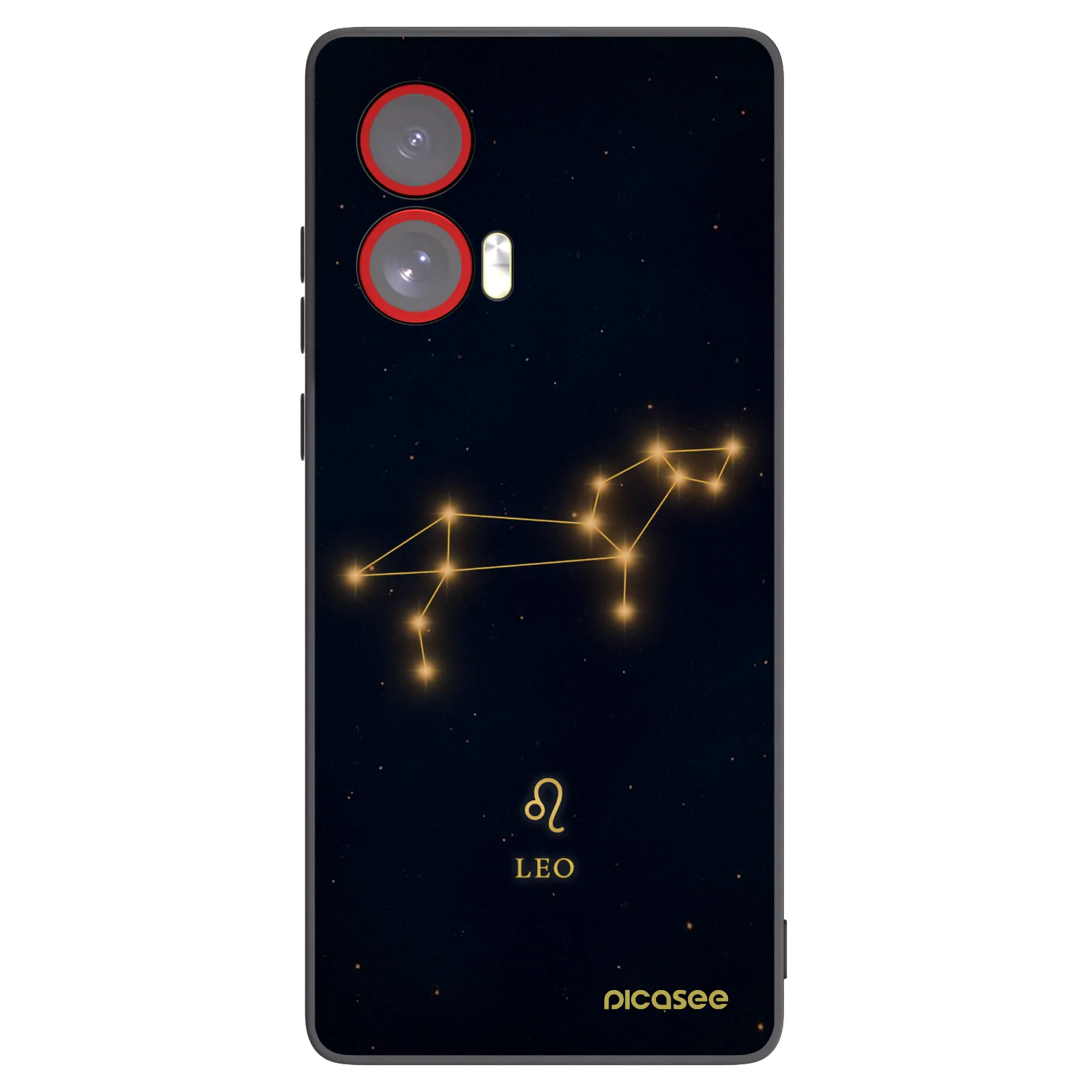 Picasee silikonowe czarne etui na Motorola Edge 50 Fusion - LEO
