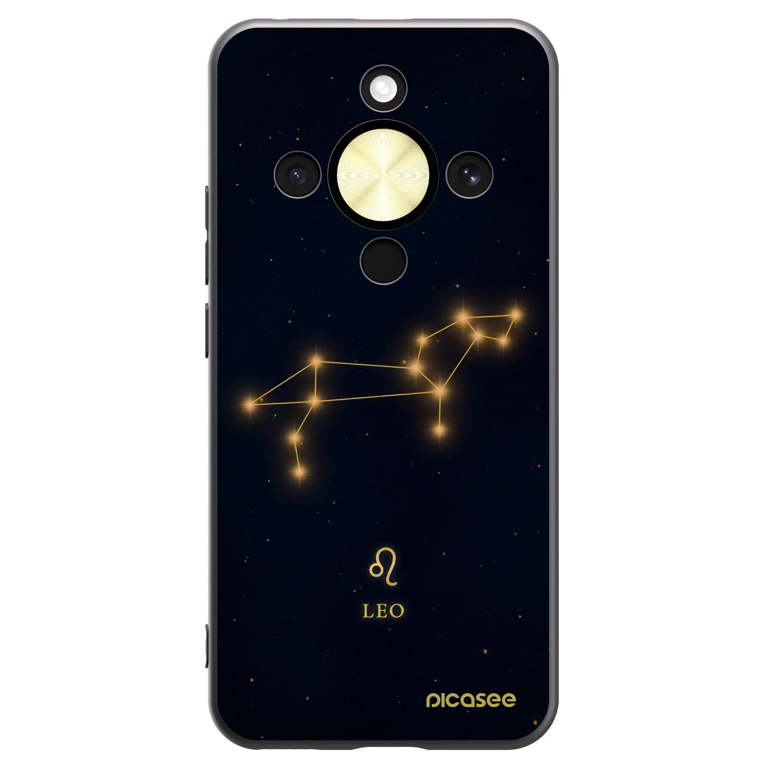 Picasee silikonowe czarne etui na Honor Magic8 Lite 5G - LEO