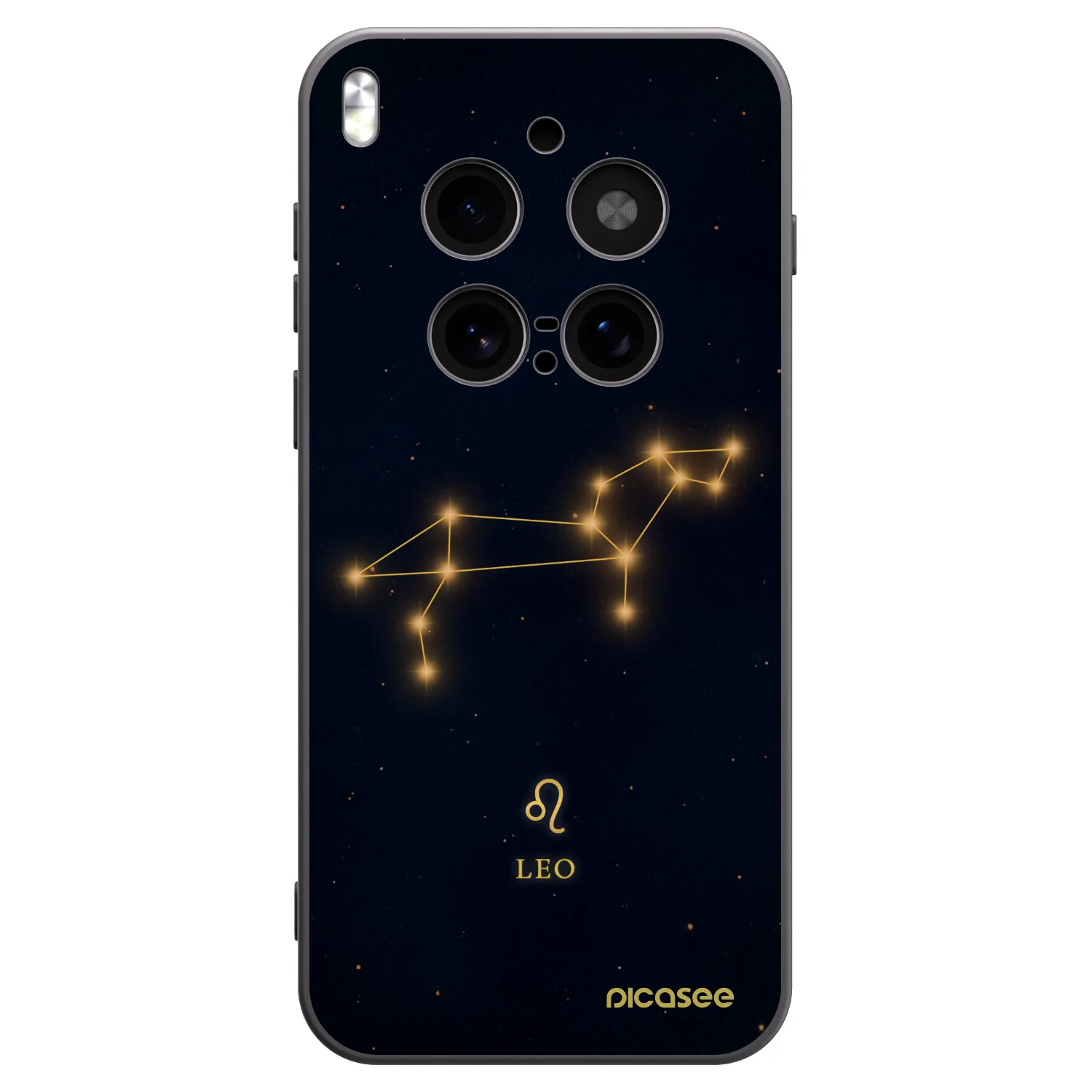 Picasee silikonowe czarne etui na Vivo X300 Pro - LEO