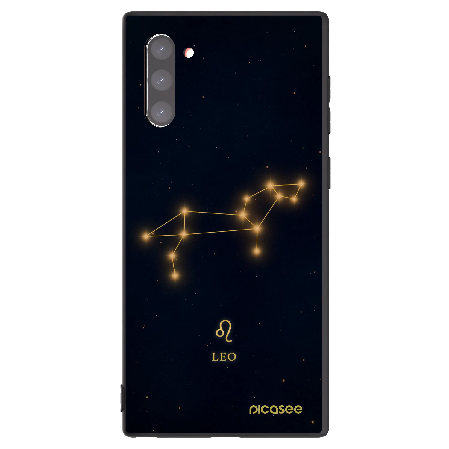 Picasee silikonowe czarne etui na Samsung Galaxy Note 10 N970F - LEO