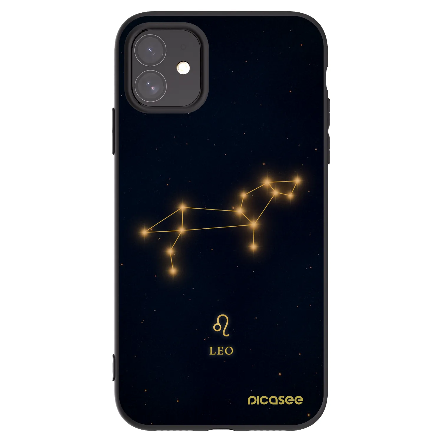 Picasee silikonowe czarne etui na Apple iPhone 11 - LEO