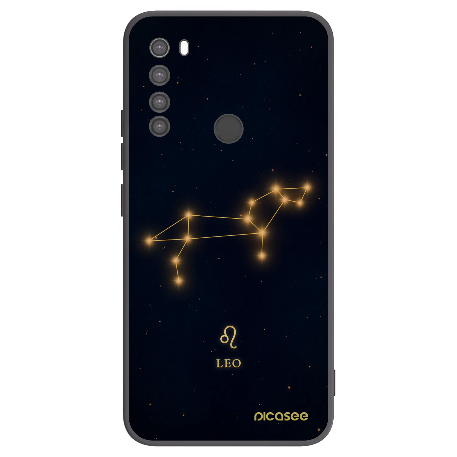 Picasee silikonowe czarne etui na Xiaomi Redmi Note 8 - LEO