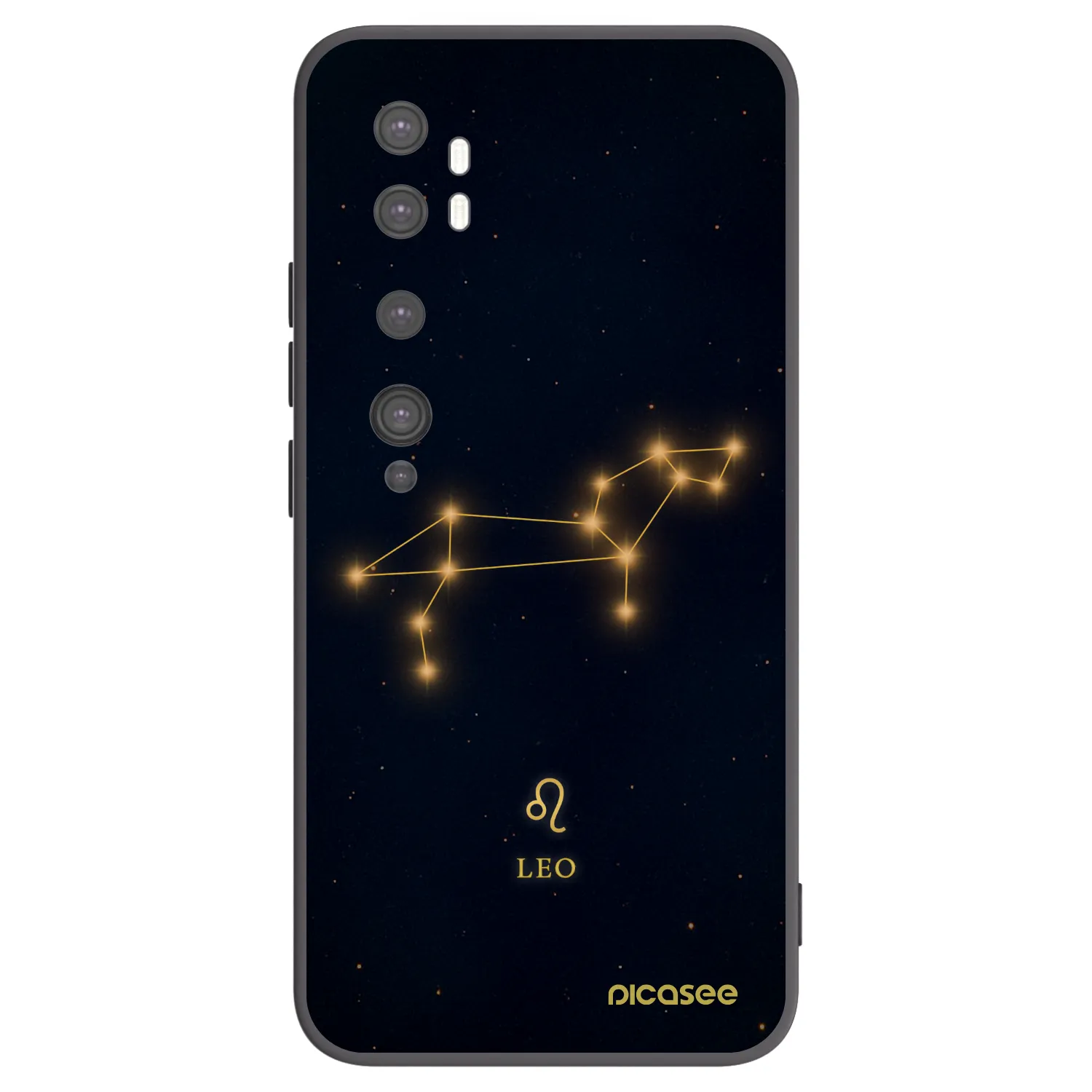 Picasee silikonowe czarne etui na Xiaomi Mi Note 10 (Pro) - LEO
