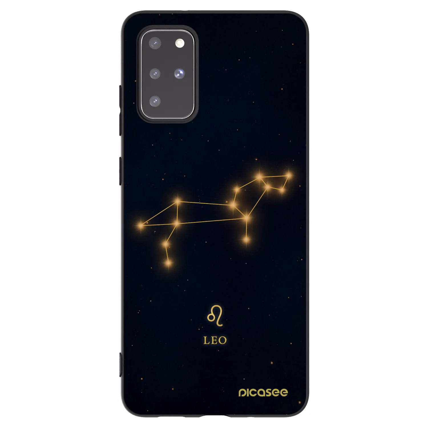 Picasee silikonowe czarne etui na Samsung Galaxy S20+ G985F - LEO