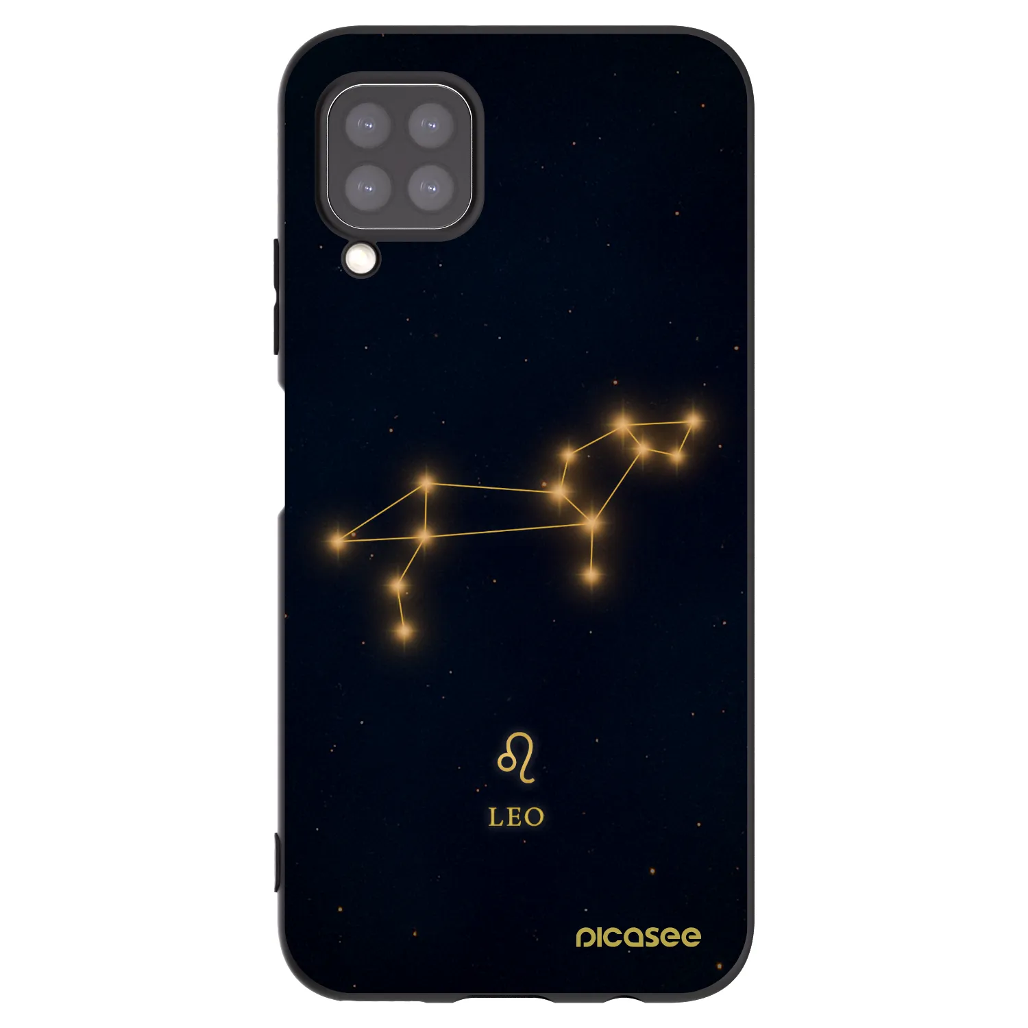 Picasee silikonowe czarne etui na Huawei P40 Lite - LEO