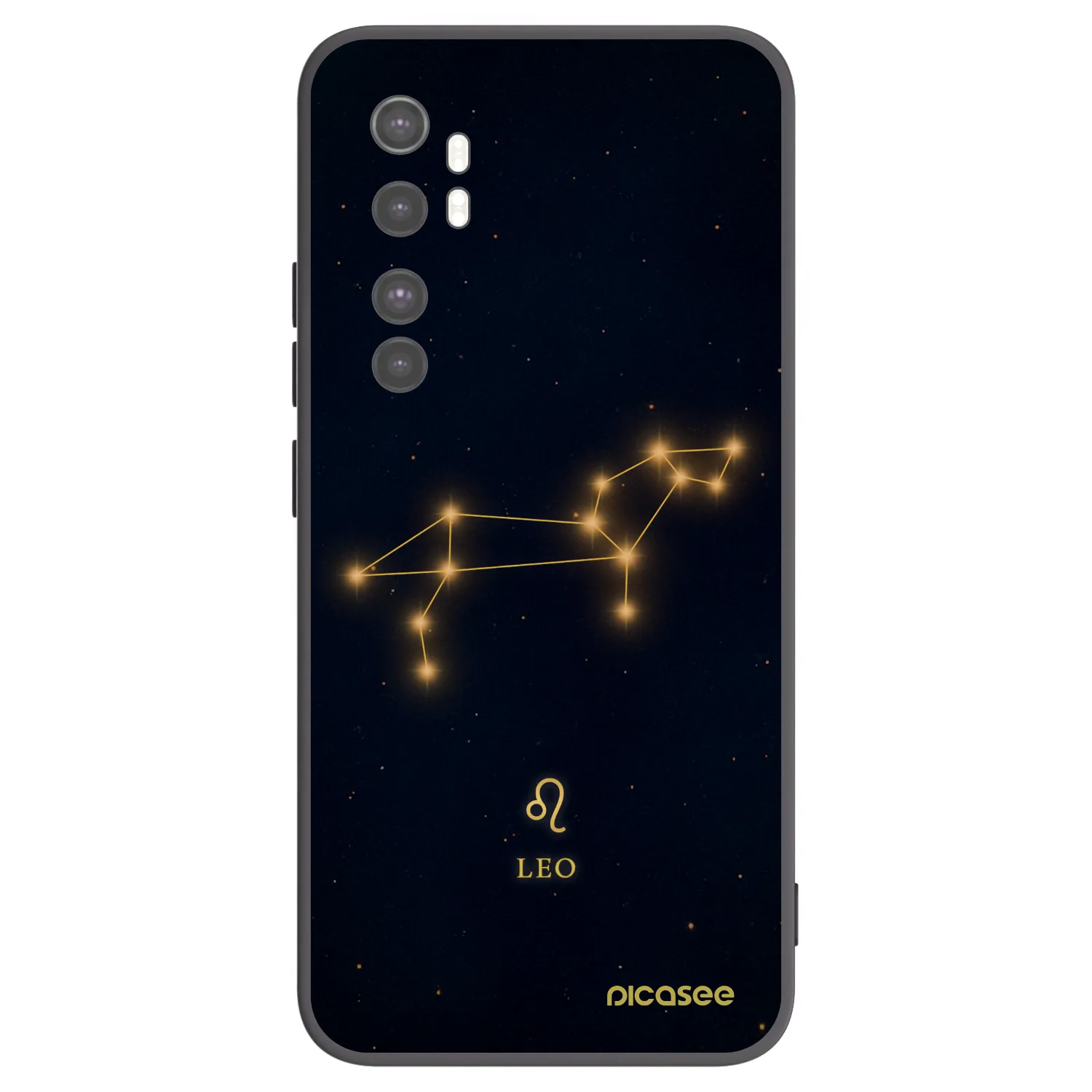Picasee silikonowe czarne etui na Xiaomi Mi Note 10 Lite - LEO