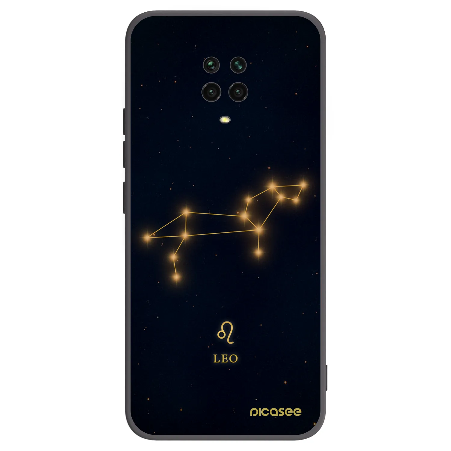 Picasee silikonowe czarne etui na Xiaomi Redmi Note 9S - LEO