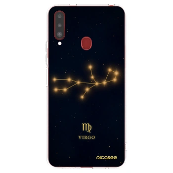 Picasee silikonowe przeźroczyste etui na Samsung Galaxy A20s - VIRGO