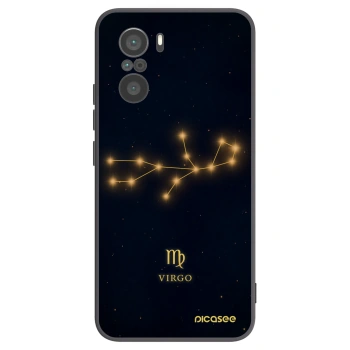 Picasee silikonowe czarne etui na Xiaomi Poco F3 - VIRGO