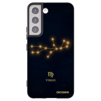Picasee silikonowe czarne etui na Samsung Galaxy S22 5G - VIRGO