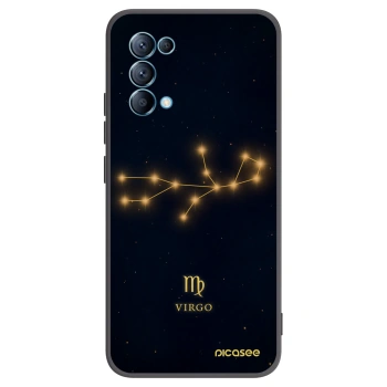 Picasee silikonowe czarne etui na OPPO Reno 5 5G - VIRGO