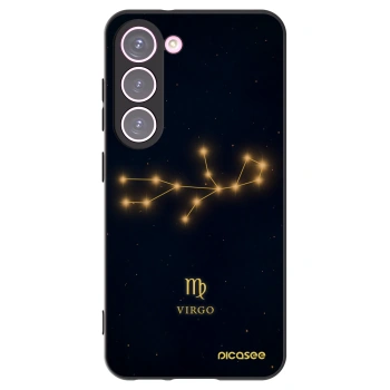 Picasee silikonowe czarne etui na Samsung Galaxy S23 5G - VIRGO
