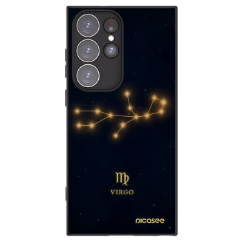 Picasee silikonowe czarne etui na Samsung Galaxy S23 Ultra 5G - VIRGO