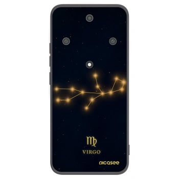 Picasee silikonowe czarne etui na Honor Magic5 Lite 5G - VIRGO