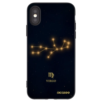 Picasee silikonowe czarne etui na Apple iPhone X/XS - VIRGO