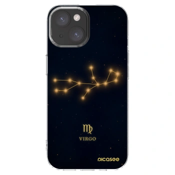 Picasee silikonowe przeźroczyste etui na Apple iPhone 15 - VIRGO