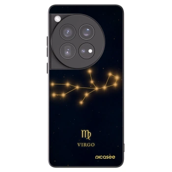 Picasee silikonowe czarne etui na OnePlus 12 5G - VIRGO