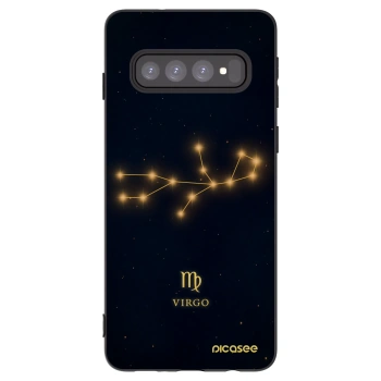 Picasee silikonowe czarne etui na Samsung Galaxy S10 G973 - VIRGO