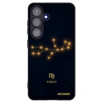 Picasee silikonowe czarne etui na Samsung Galaxy S25 5G - VIRGO