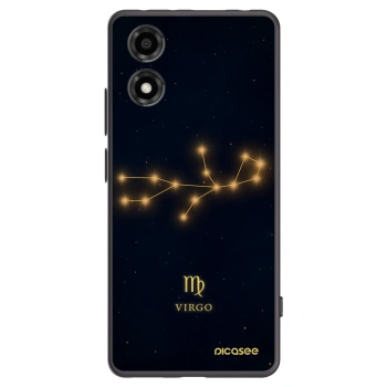 Picasee silikonowe czarne etui na Motorola Moto E14 - VIRGO